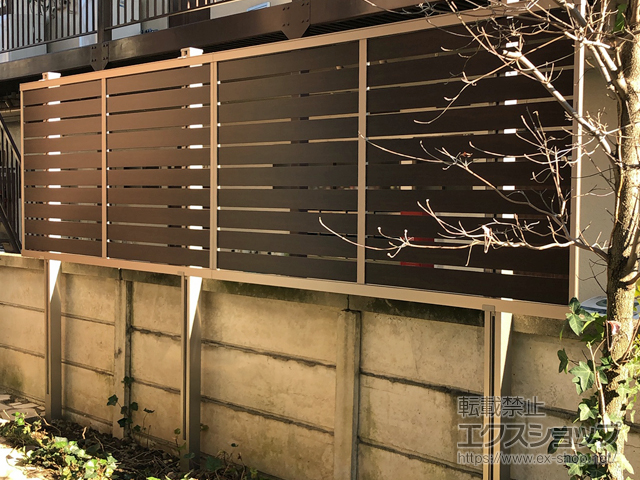 東京都府中市ののフェンス・柵 セレビューフェンス RP3型 3段支柱[控え柱なし・75角] 施工例