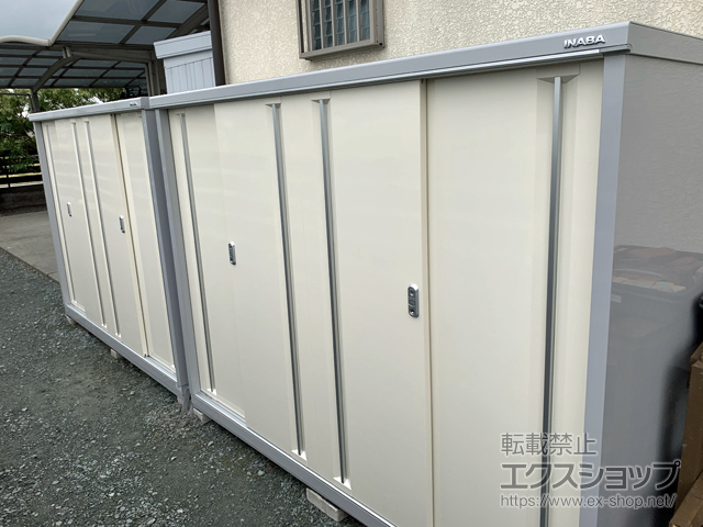 静岡県浜松市のの物置・屋外倉庫 シンプリー 一般型 2160×905×1603 MJX-219D-FW 施工例