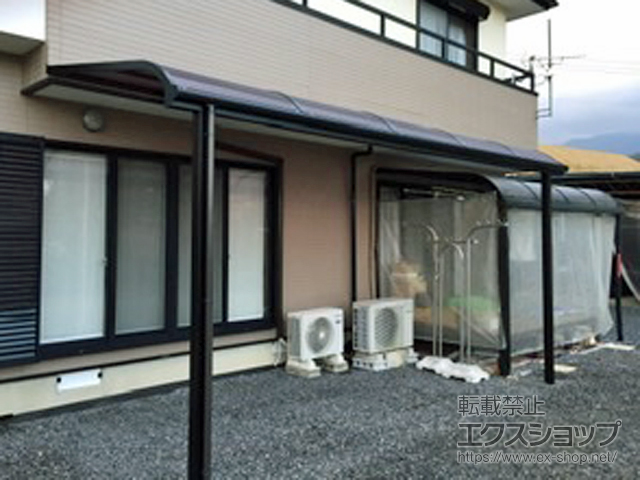 岐阜県中津川市ののテラス屋根 ソラリア R型 テラスタイプ 単体 積雪〜20cm対応 施工例