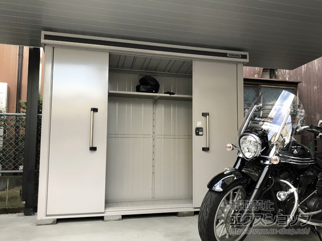 埼玉県狭山市のの物置・屋外倉庫 エルモ 積雪型 2570×820×2125 LMDS-2508-CB 施工例