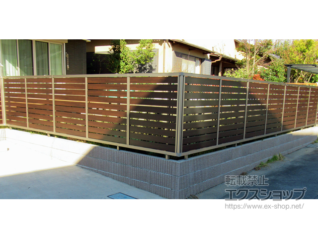 静岡県三島市ののフェンス・柵 セレビューフェンス RP3型　 自在柱式 施工例