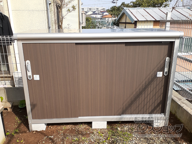 千葉県船橋市のの物置・屋外倉庫 エスモ 一般型 1797×750×1101 ESE-1807Y-DW 施工例