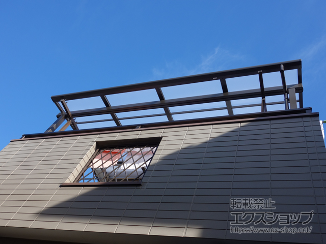 神奈川県藤沢市ののバルコニー・ベランダ屋根 スピーネ F型 屋根タイプ 単体 積雪〜20cm対応 施工例