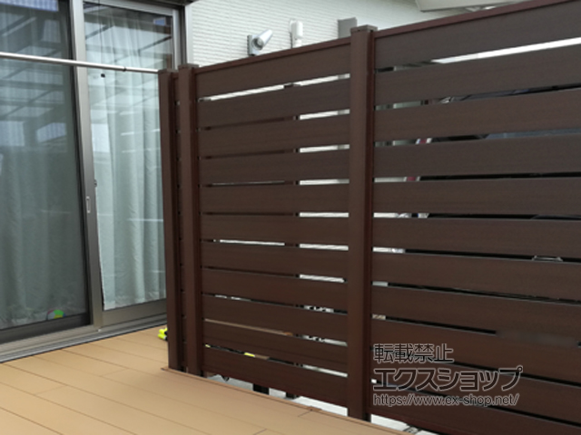 滋賀県大津市ののフェンス・柵 マイティウッド 間仕切タイプB 120サイズ（隙間 15mm） 施工例