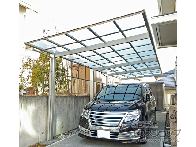 茨城県日立市ののカーポート エフルージュグラン 縦連棟 マテリアルカラー　積雪〜20cm対応 施工例