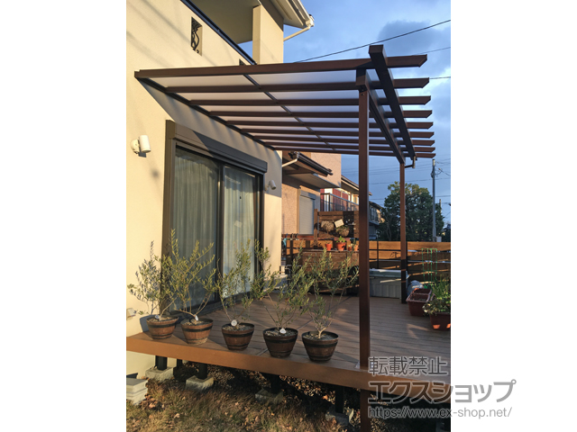 京都府京都市ののテラス屋根 サザンテラス (パーゴラ仕様) テラスタイプ 単体 積雪〜20cm対応 施工例