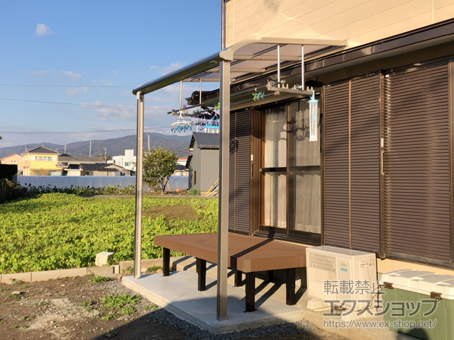 徳島県板野郡藍住町ののテラス屋根 プレシオステラスII R型 テラスタイプ 単体 積雪〜20cm対応 施工例