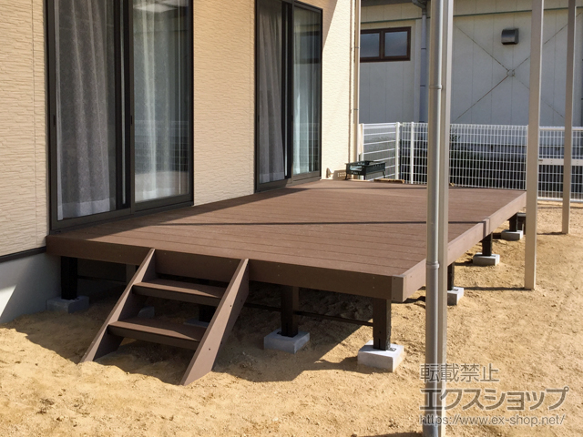 山口県宇部市ののウッドデッキ リウッドデッキ 200 施工例