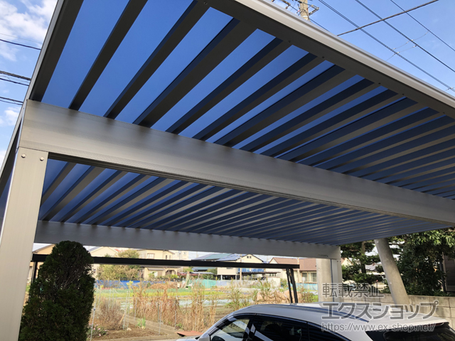 千葉県木更津市ののカーポート エフルージュ ツイン50 積雪〜50cm対応 施工例