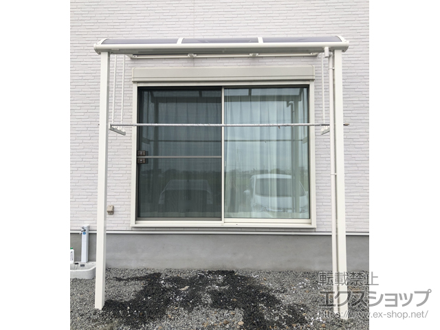 福岡県久留米市ののテラス屋根 ソラリア R型 テラスタイプ 単体 積雪〜20cm対応 施工例