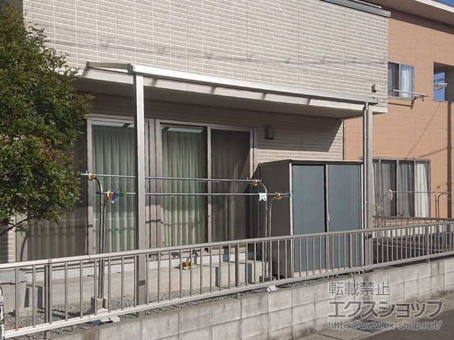 広島県福山市ののテラス屋根 ソラリア F型 テラスタイプ 単体 積雪〜20cm対応 施工例