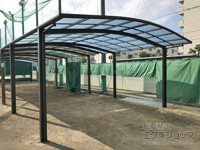 広島県呉市ののカーポート ネスカR (ラウンドスタイル) ワイド 積雪〜20cm対応 施工例
