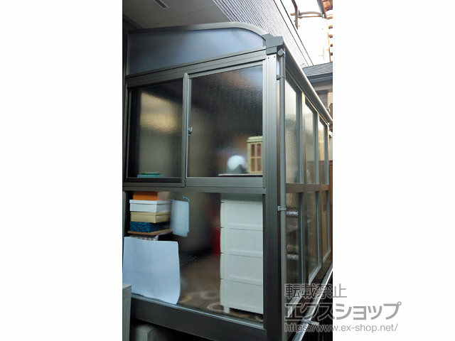 東京都江戸川区ののテラス囲い・サンルーム サニージュ R型 床納まり ランマ無 積雪〜20cm対応 施工例