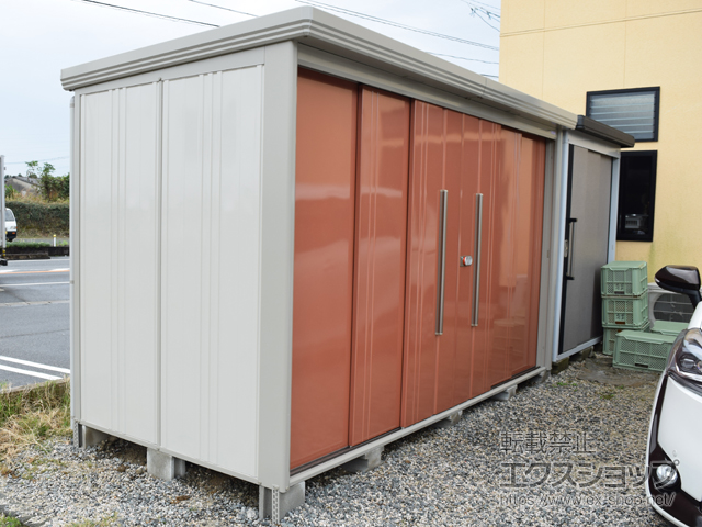 佐賀県三養基郡上峰町のの物置・屋外倉庫 Mr.ストックマンダンディ 一般型 3600×1590×2110（ND-3615） ND-3615-T 施工例