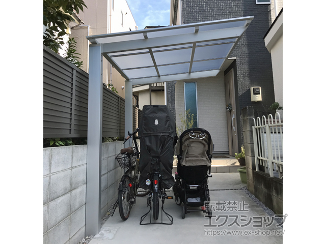 東京都世田谷区ののサイクルポート・駐輪場 ネスカFミニ (フラットスタイル) 積雪〜20cm対応 施工例