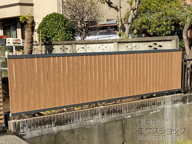 神奈川県厚木市ののフェンス・柵 セレビューフェンスRP4型 太たてパネル 自在柱 施工例