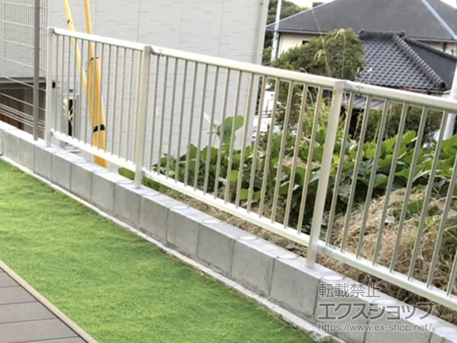鹿児島県鹿児島市ののフェンス・柵 ミエッタフェンス 防犯たて格子タイプ 自由柱施工 施工例