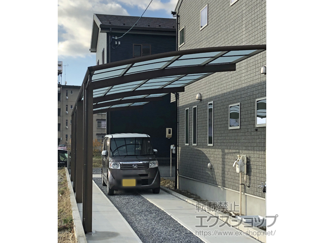 岐阜県岐阜市ののカーポート レイナポートグラン 縦連棟　積雪〜20cm対応 施工例