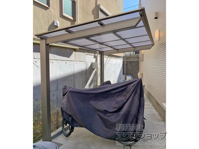 神奈川県藤沢市ののサイクルポート・駐輪場 ネスカFミニ (フラットスタイル) 積雪〜20cm対応 施工例