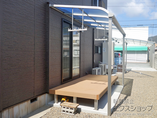 徳島県板野郡板野町ののテラス屋根 ソラリア R型 テラスタイプ 単体 積雪〜20cm対応 施工例
