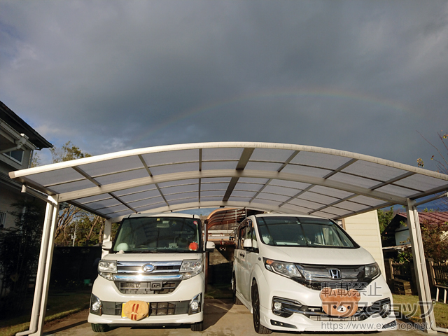 千葉県千葉市ののカーポート プレシオスポート ワイド 積雪〜20cm対応 施工例