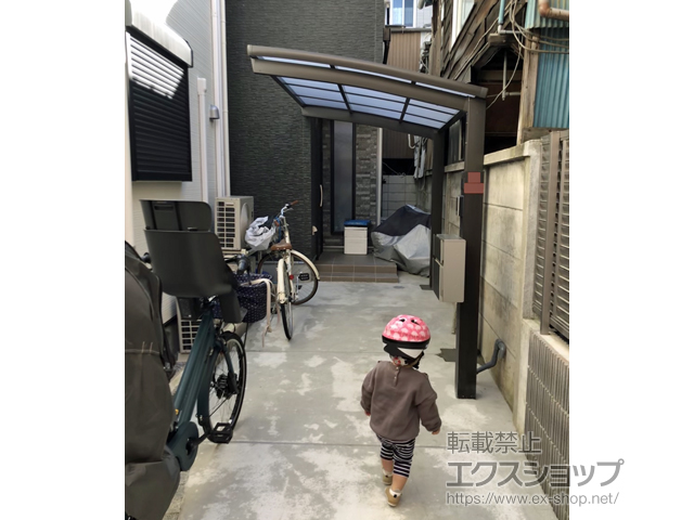 東京都杉並区ののサイクルポート・駐輪場 ネスカRミニ (ラウンドスタイル) 積雪〜20cm対応 施工例