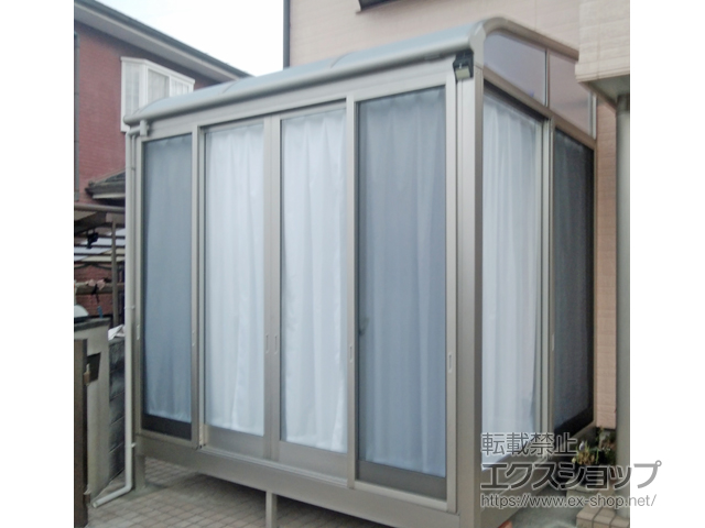 宮崎県都城市ののテラス囲い・サンルーム ソラリアテラス囲い R型 床納まり スタンダード ランマなし ハイタイプ 積雪〜20ｃｍ対応 施工例