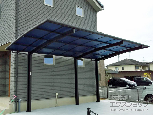 奈良県奈良市ののカーポート レイナポートグラン 延長　積雪〜20cm対応 施工例