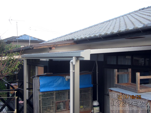 福岡県三潴郡大木町ののテラス屋根 ソラリア F型 テラスタイプ 単体 積雪〜20cm対応 施工例