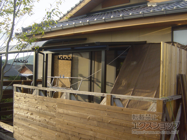 鹿児島県姶良市ののテラス屋根 ソラリア F型 テラスタイプ 単体 積雪〜20cm対応 施工例