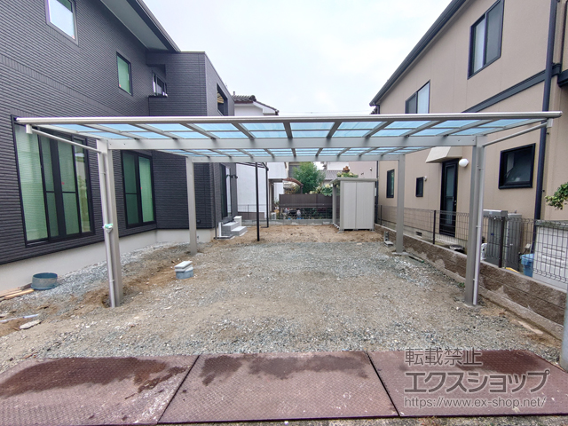 奈良県橿原市ののカーポート エフルージュ ツイン 積雪〜20cm対応 施工例