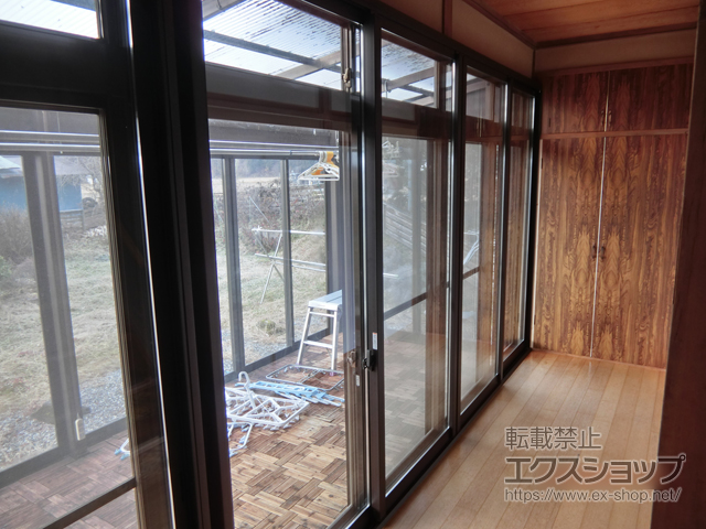 長野県北安曇郡松川村のの二重窓（内窓） インプラス ダストバリア仕様 引違い窓 4枚建 施工例