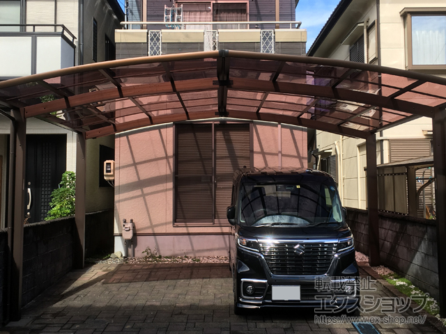 静岡県静岡市ののカーポート レイナポートグラン M合掌　積雪〜20cm対応 施工例