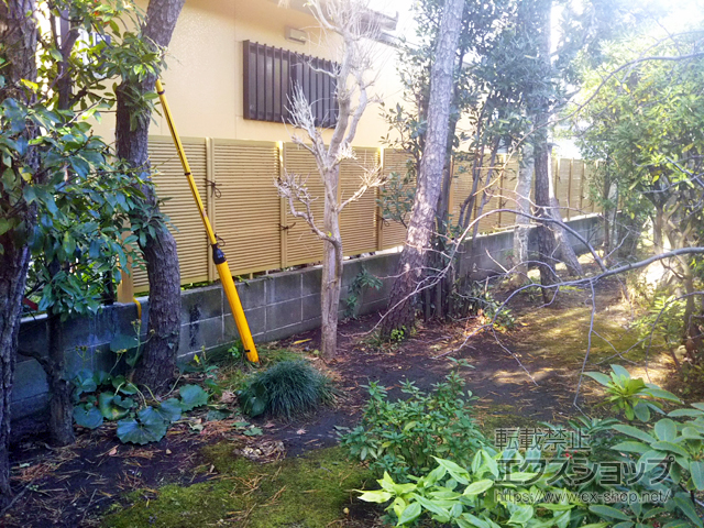 神奈川県藤沢市ののフェンス・柵 紗更 御簾垣 間仕切り支柱 ブロック施工タイプ 施工例