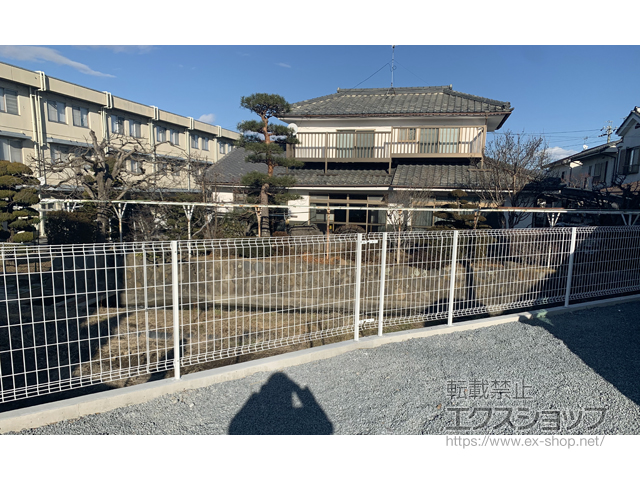 長野県佐久市ののフェンス・柵 イーネットフェンス3F型 自由柱施工 施工例