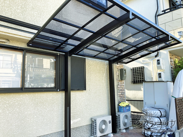 兵庫県西宮市ののカーポート ネスカR (ラウンドスタイル) 積雪〜20cm対応 施工例