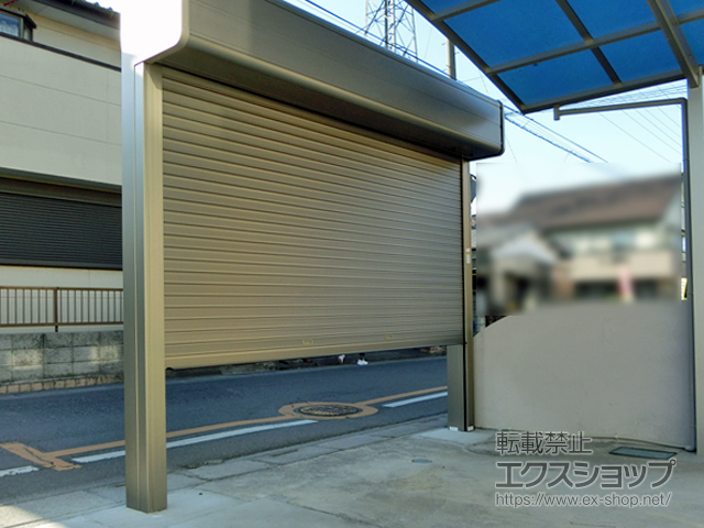 埼玉県北本市ののガレージシャッター シャッターゲート FX2型 電動式 施工例