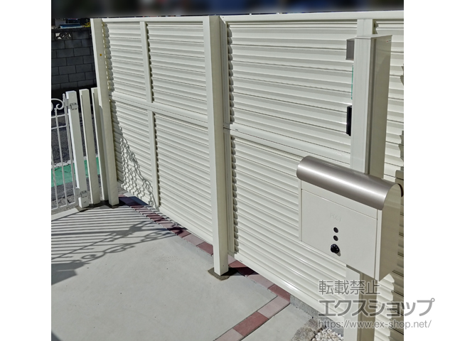 埼玉県八潮市のの門扉 ラフィーネ門扉1型 両開き 施工例