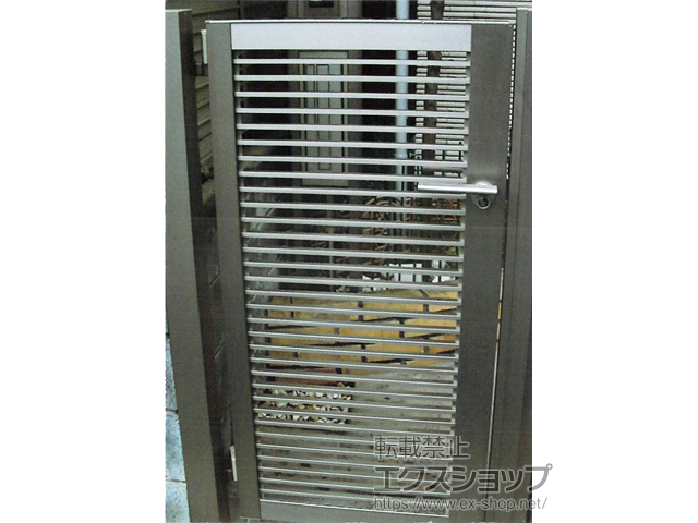 東京都江東区のの門扉 プレスタ門扉 1型 細横桟 片開き 柱使用 施工例