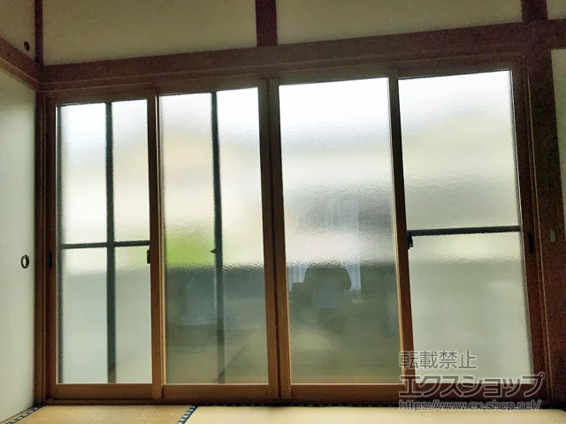 栃木県足利市のの内窓（二重窓・二重サッシ） インプラス ダストバリア仕様 引違い窓 4枚建 施工例