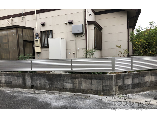 福岡県北九州市ののフェンス・柵 ミエーネフェンス 目隠しルーバータイプ 自由柱施工 施工例