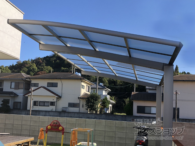 愛媛県今治市ののカーポート ネスカR (ラウンドスタイル) 積雪〜20cm対応 施工例