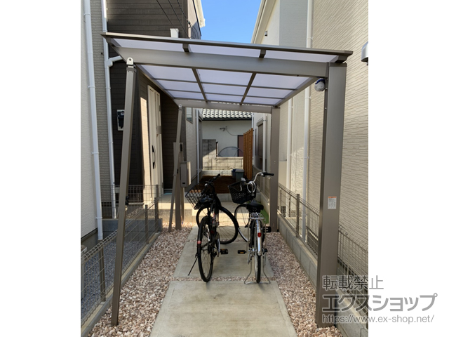 埼玉県さいたま市ののサイクルポート・駐輪場 ネスカFミニ (フラットスタイル) 積雪〜20cm対応 施工例