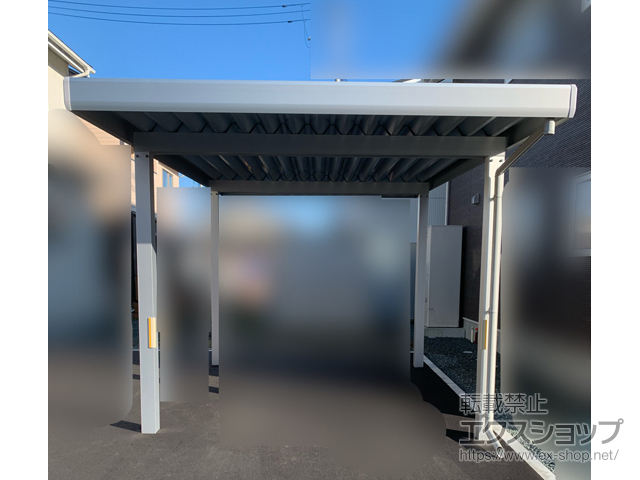 岩手県紫波郡矢巾町ののカーポート ジーポートneo Aタイプ 角柱4本柱 積雪〜100cm対応 施工例