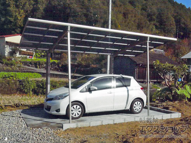 高知県高岡郡佐川町ののカーポート ネスカR (ラウンドスタイル) 積雪〜20cm対応 施工例