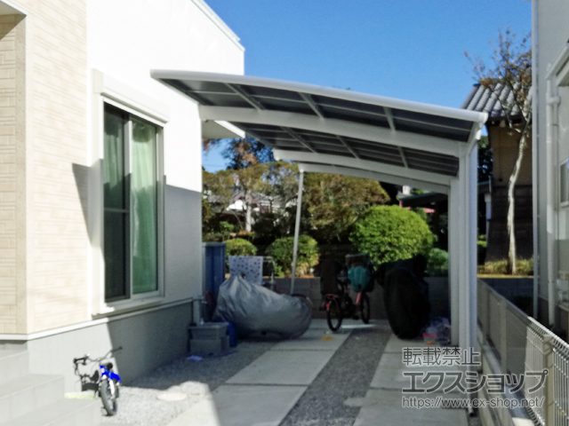 東京都国分寺市ののカーポート ネスカR (ラウンドスタイル) 延長 耐雪風圧強化パッケージ 積雪〜30cm対応 施工例