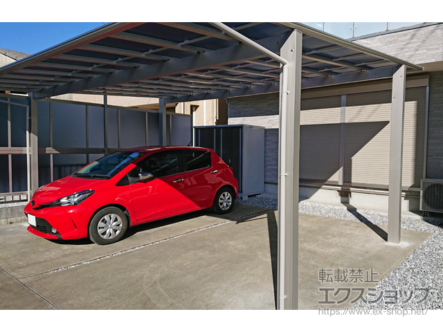 岐阜県羽島郡笠松町ののカーポート エフルージュ ツイン 積雪〜20cm対応 施工例