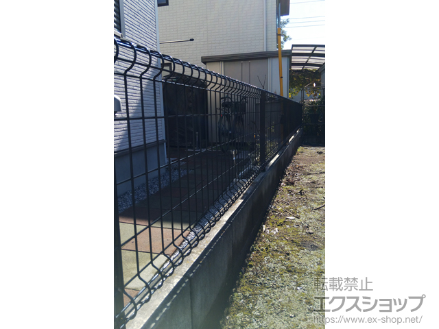 栃木県宇都宮市ののフェンス・柵 ハイグリッドフェンスN8型 フリーポルタイプ 施工例