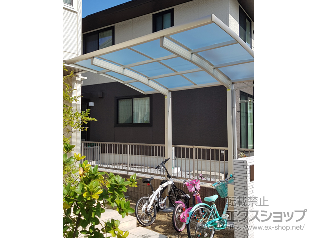 長崎県諫早市ののサイクルポート・駐輪場 レイナポートグランミニ 積雪〜20cm対応 施工例