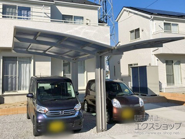 群馬県伊勢崎市ののカーポート レイナポートグラン Y合掌　積雪〜20cm対応 施工例